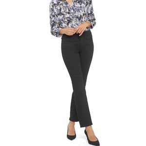 NYDJ Not Your Daughters Jeans Black Marilyn Straight Leg Jean Size 6